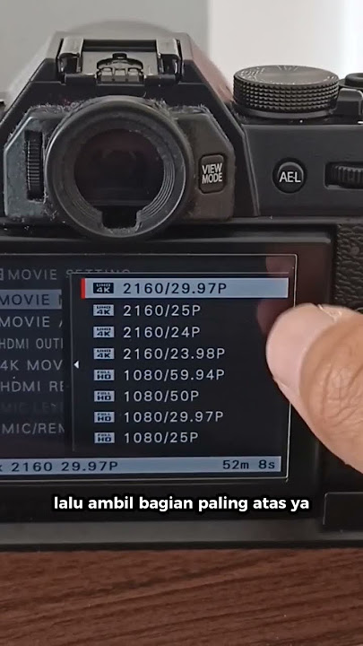 Setting Video 4K Fujifilm X-T20 #shorts