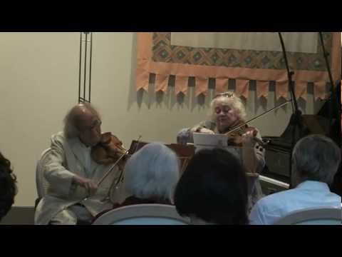 Ivry Gitlis & Dora Schwarzberg play Bartok Duos for 2 Violins (Part 1/2)