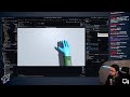 We just 3D model a cartoon hand, that's it