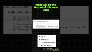 Java Question MCQ | Ternary Operator In Java | #java  #coding