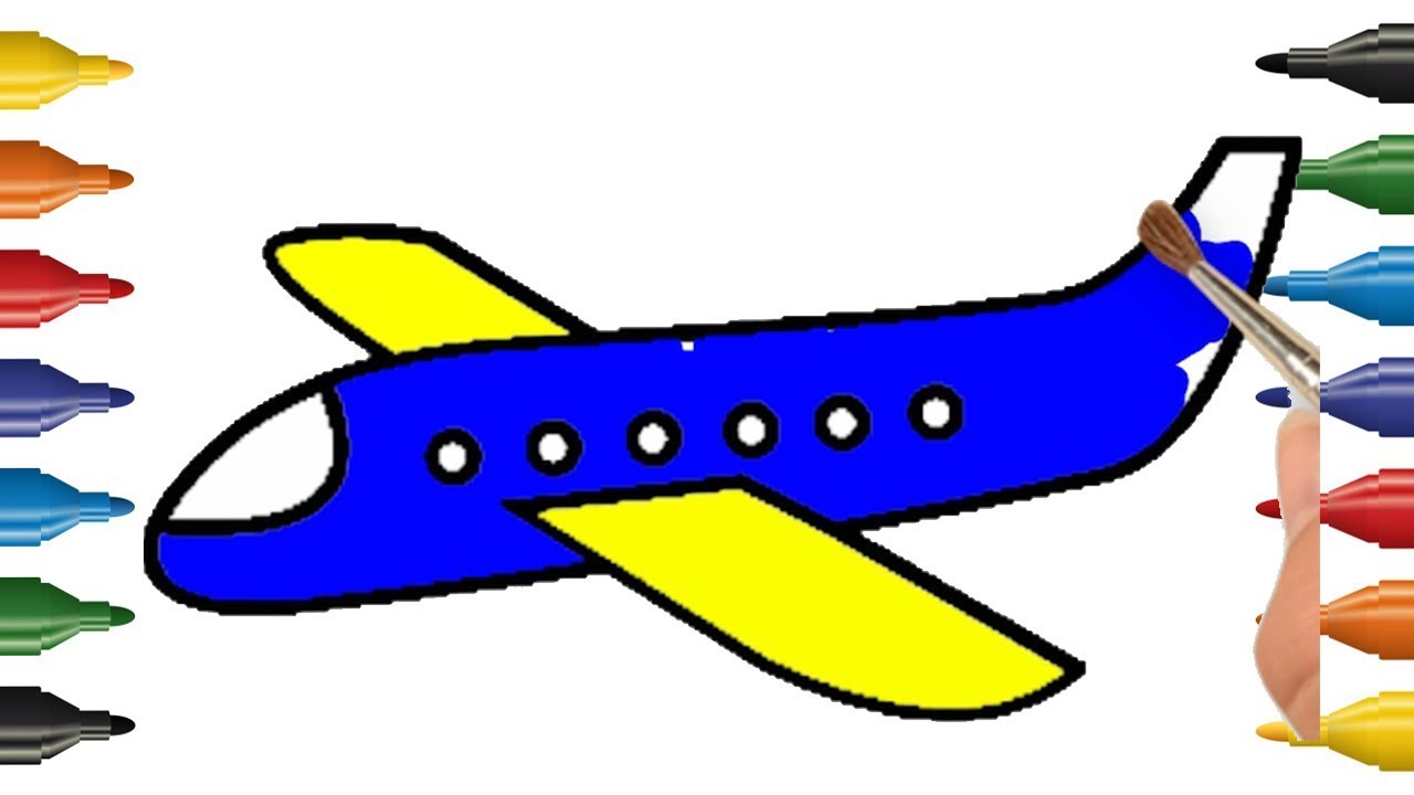 Download Download How To Draw Aeroplane Coloring Pages Kids Learn Drawing Art Colors For Children Mp3 Mp4 ...