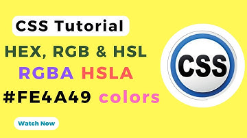 Mastering HTML & CSS Color Codes | HEX, RGB, RGBA, HSL Explained