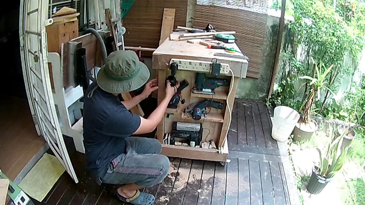 Membuat Meja Kerja  Tukang  Kayu  mudah alih DIY portable 