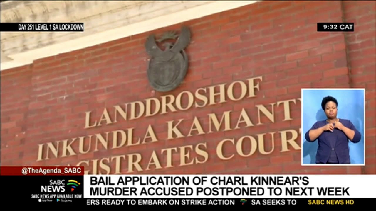 Bail application in Charl Kinnear murder case postponed to next week ...