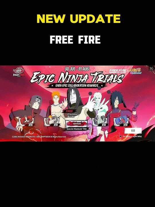ob50 update new lobby song 2025 | Naruto chapter 2 pian (theme song ) free fire | #viralvideos