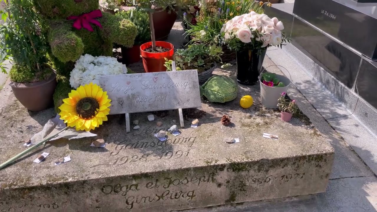 Tombe de Serge GAINSBOURG cimetière du Montparnasse Paris