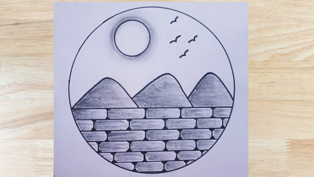 Circle drawing easy way to step by step #Circle pencil drawing # ...