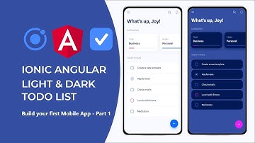 👉 Build your first Ionic Angular app with Light & Dark Theme - Todo List Tutorial Part 1