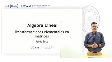 Álgebra Lineal - Transformaciones Elementales en Matrices - Jesús Soto
