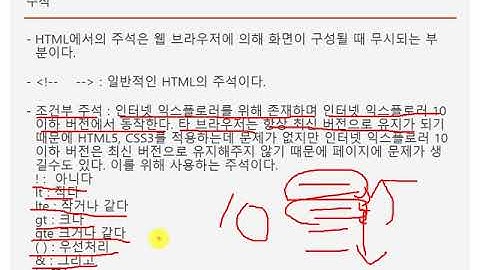 개발자를 위한 HTML & HTML5 Tutorials- 9강 주석(Remark)