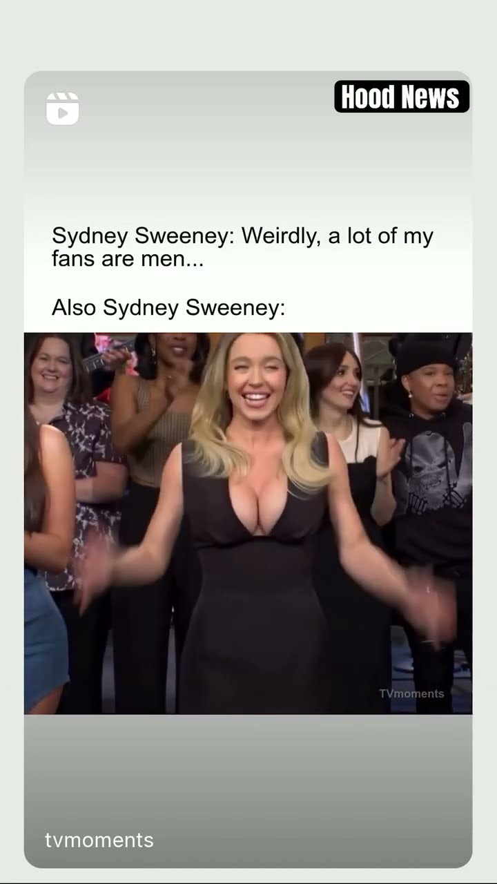 Are you a fan? #hoodnews #SNL #SydneySweeney #actress #omg #love #blackdress #yummy #blonde #xo #ily