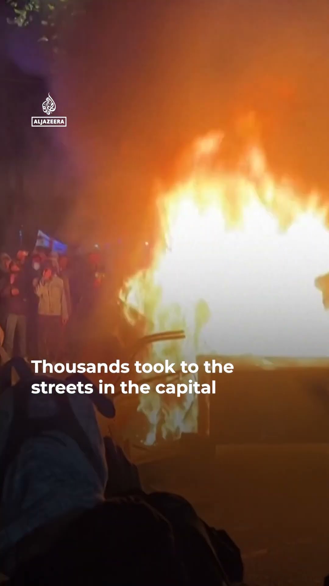 Police and protesters clash in Georgia over EU talks delay | AJ #shorts