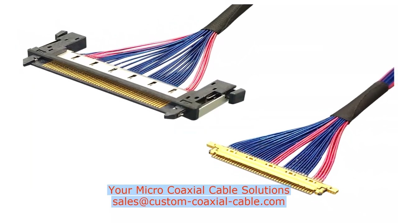 AWG 40 micro coax for HDMI 2.1 short runs 42.5-ohm micro-coax for ultrasound probes IDC Cable assemb