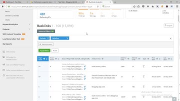 How to check backlinks of any domain using SEMrush
