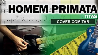 Homem Primata 🔷 Guitarra Cover Tab | Solo Original | Backing Track com Vocal 🎸 TITÃS