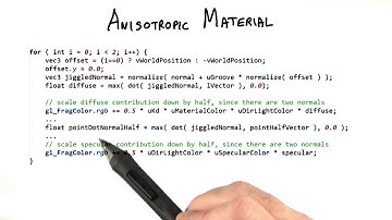 Anisotropic Material - Interactive 3D Graphics