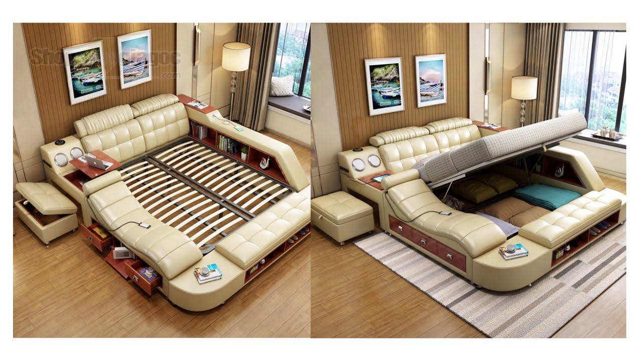 Nâng cao không gian sống với giường da sang trọng đa chức năng
