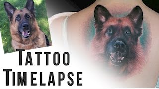 Tattoo Timelapse  Dog Portrait