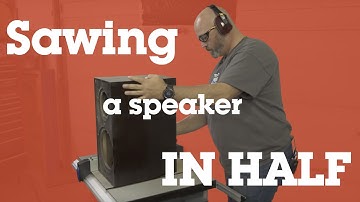 Sawing an ELAC speaker in half to see how it