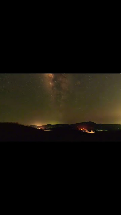 The Milky Way unfurls its grandeur in an awe-inspiring timelapse, showcasing the Beauty.#aesthetic