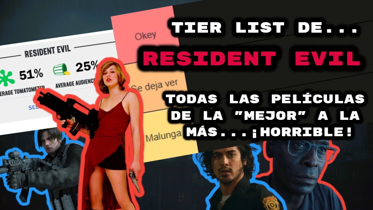 TIER LIST de las PELÍCULAS de RESIDENT EVIL - ¿CUÁL es la MENOS MALA?