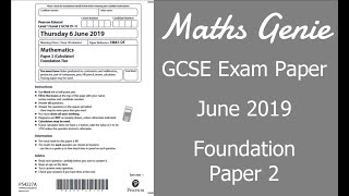 Edexcel GCSE Maths June 2019 2F Exam Paper Walkthrough screenshot 3