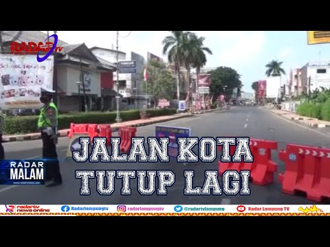 Corona Tak Terkendali, Polresta Bandar Lampung Kembali Tutup Jalan