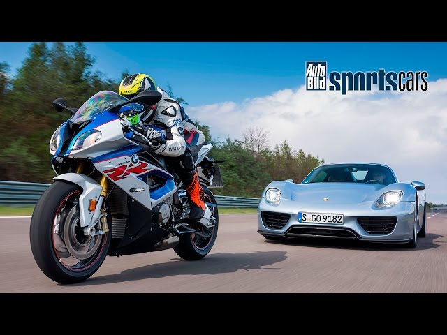 0-300 km/h DUELL: Porsche 918 Spyder vs BMW S 1000 RR! Motorrad