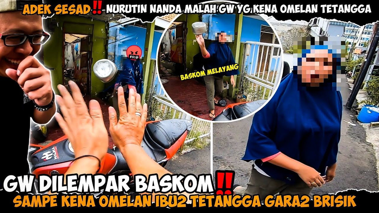 DILEMPAR BASKOM❗ADEK SESAD NYURUH GW LAKUIN INI DIDEPAN RUMAH ORANG || AUTO GW YANG KENA OMEL EMAK2