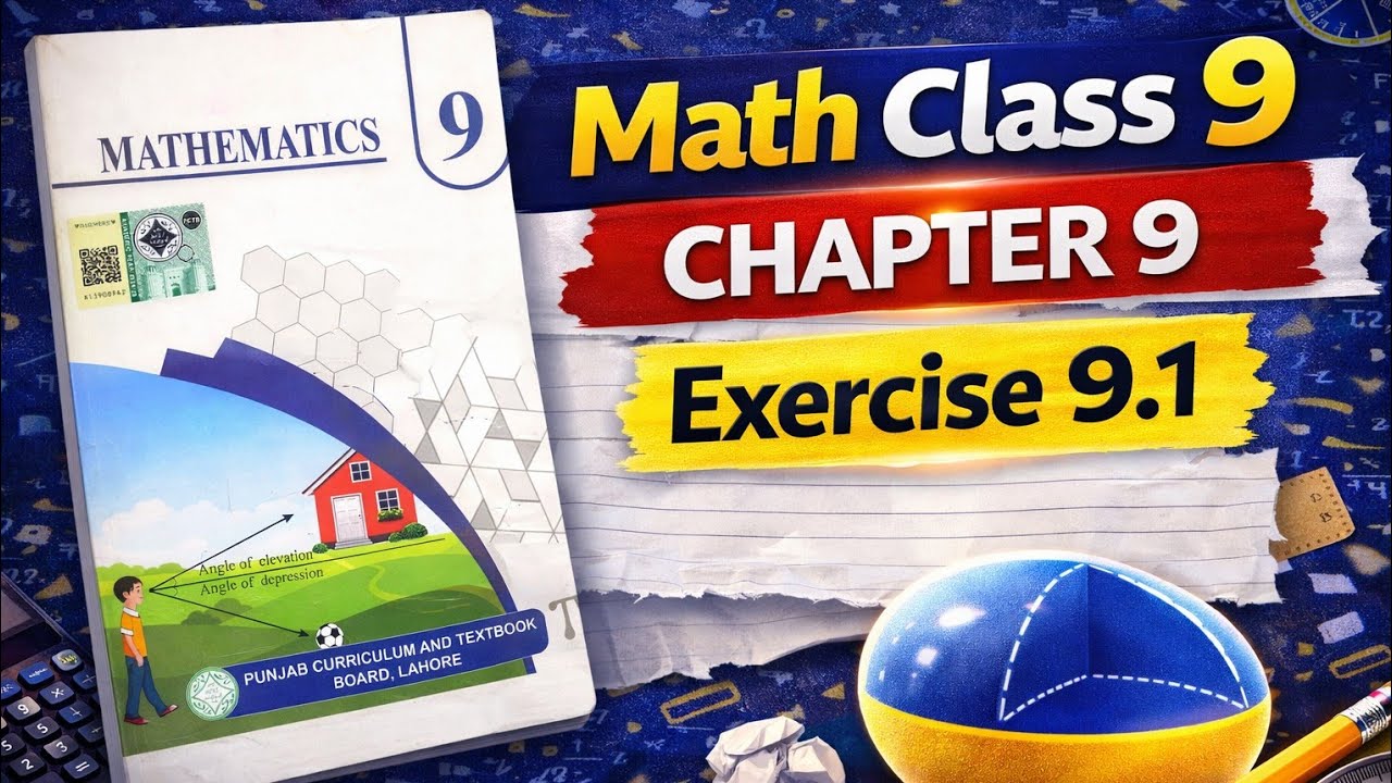 Math Class 9 Chapter 9 Exercise 9.1 | Full Solution Step by Step | GMD ...