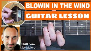 Blowin' In The Wind Guitar Lesson - part 1 of 3