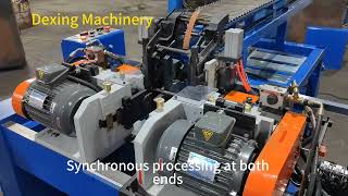 Full Automatic Double‑Head Chamfering Machine | Chain Auto‑Feeding Round Bar & Tube Deburring