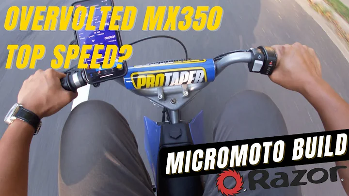 Razor MX350 Micromoto Build | Top Speed Test 36V Overvolted Stock Motor with 13T Sprocket