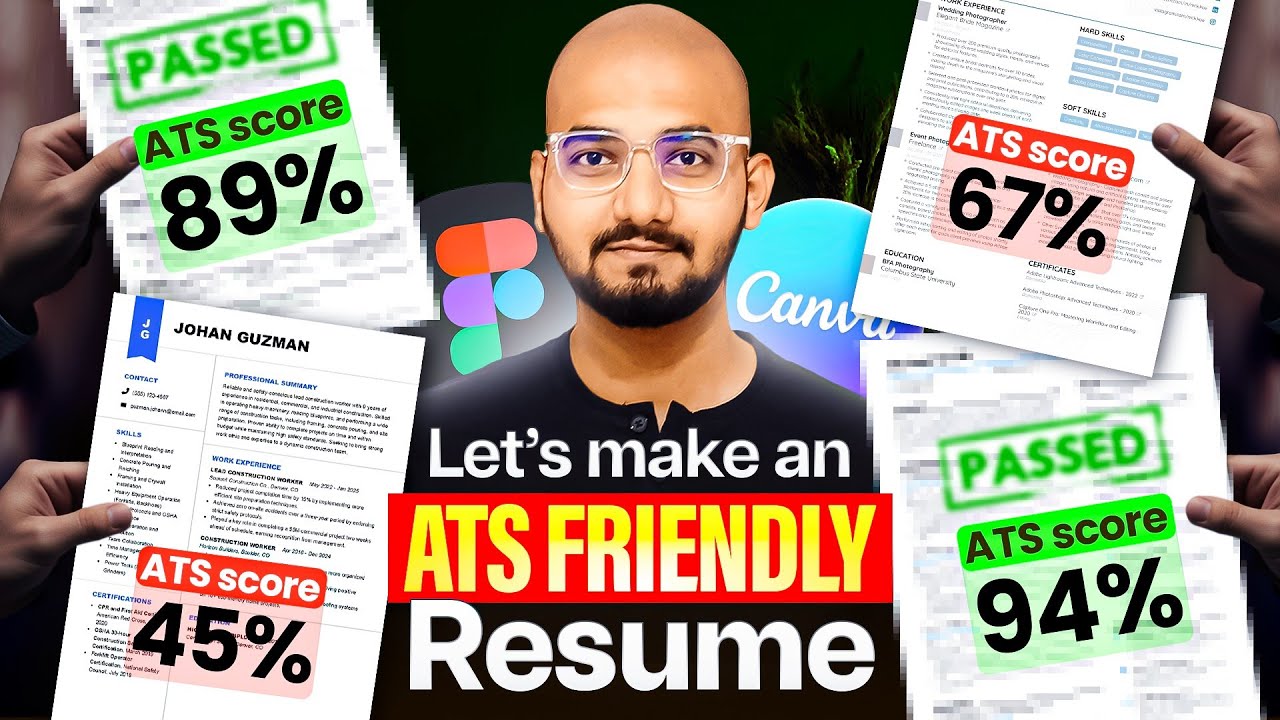 How to Make ATS-Friendly Resume in 10 Minutes using Figma & Canva ...