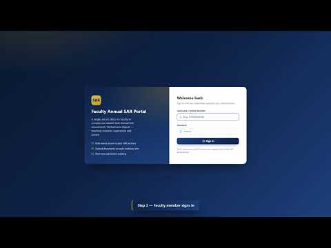 Faculty Annual SAR Portal: a complete online Self-Assessment Report system for universities
