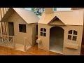 DIY | How To Make a Beautiful Cardboard House - CardBoard Playhouse for Kids | Papa & Baby MV