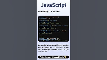 immutability in javascript #htmlcss #code #coding #reactjs #nodejs #js #javascript #shortsyoutube