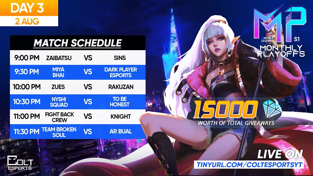 DAY 3 | Mobile Legends Monthly Playoffs S1 | Colt Esports Mobile Legends Tournament Giveaway!!