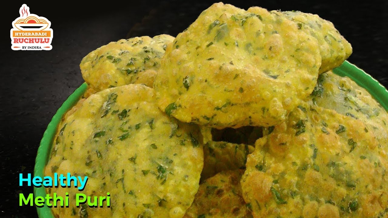 మెంతి పూరి ఇలా చేసుకోండి చాలా టేస్టీగా ఉంటుంది | Methi Poori Recipe in Telugu | Hyderabadi Ruchulu