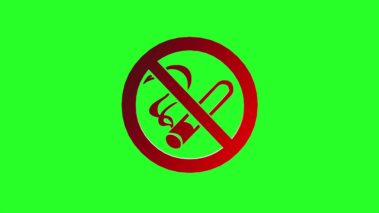 Stop Smoking Green Screen Overlay - No Copyright Footage