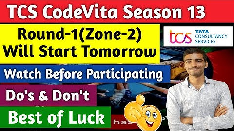 TCS Codevita Round-1(Zone -2) will start tomorrow ✅|Do