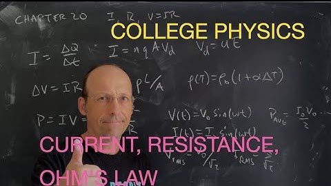 Physics Summary.  Chapter 20: Current, Resistance, Ohm