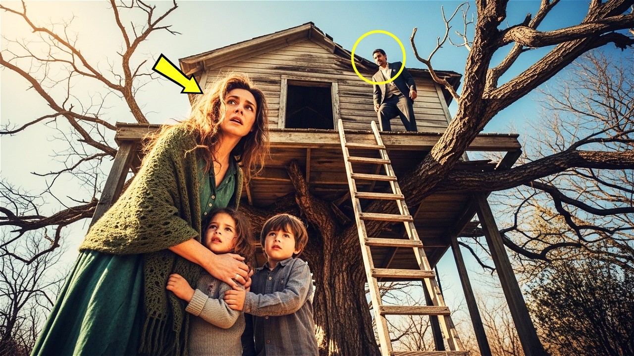 La Viuda Aceptó Una Casa Construida Sobre La Copa De Un Árbol Seco — Pero Alguien Ya Vivía...