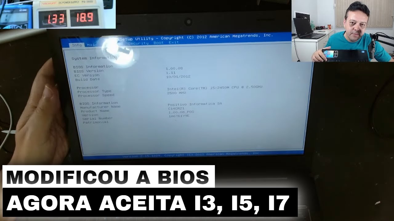 BIOS MODIFICADA PARA ACEITAR PROCESSADORES CORE I3, I5, I7 NO