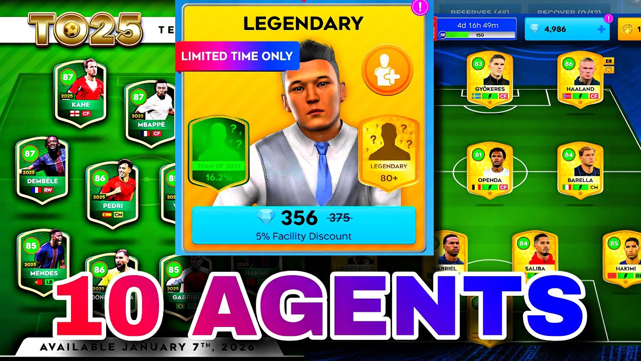 DLS26 10 AGENTS. 64TA SARIQ KARTALI FUTBOLCHILARNI TARKIBGA OLAMIZ. OPEN PACK QILAMIZ🔥🔥🔥 356💎💎💎💎