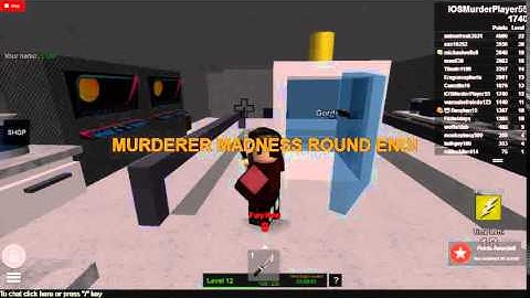 Roblox: Mad Murder! I WON MY FIRST MURDERER MADNESS ROUND