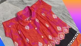 Baby top cutting and stitching for little girls
