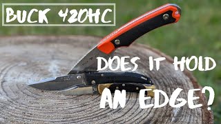 BUCK 420HC EDGE RETENTION SISAL ROPE TEST