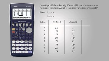 L8 - Independent sample t-Test - Casio fx-9750GII