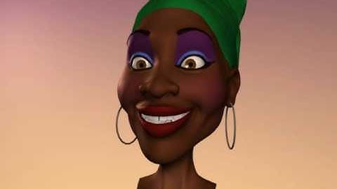 3D African woman blendshapes test - Autodesk Maya 2010